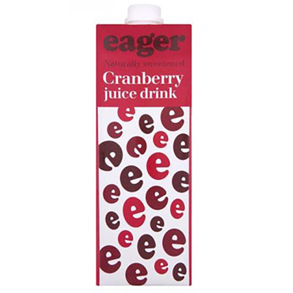 EAGER CRANBERRY JUICE 1Lx8